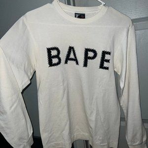 Bape Swarovski white tee S RARE!